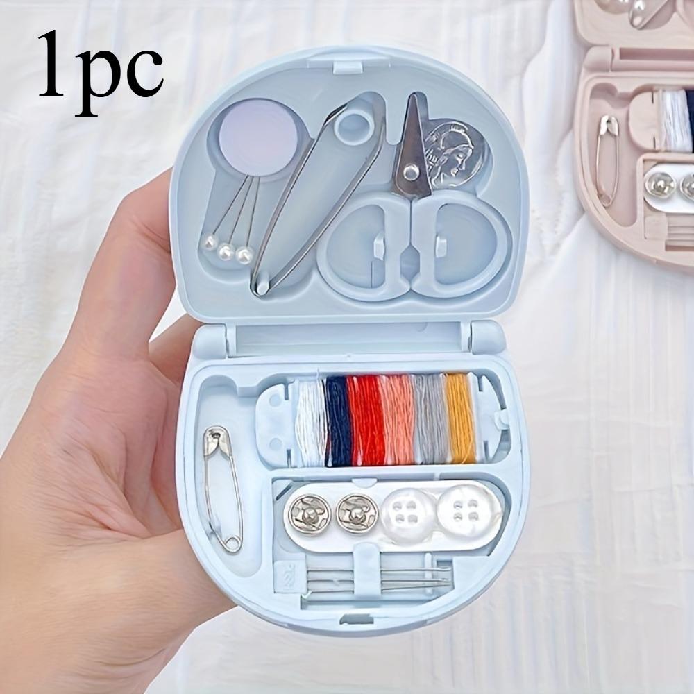 1pc Portable Travel Sewing Bag, Including Mini Scissors and Thread - Durable Set for Quick Repair of Sewing Tool Kit