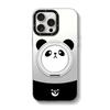 Cute Panda Suitable for Apple 16promax Mobile Phone Case 13 Couple Huawei 15 Magnetic Fulcrum Stand 14 Xiaomi