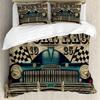Cars Duvet Cover Set Cartoon Monster Truck Cool Vehicle Duvet Cover Set Bedclothes Double Queen King Size Polyester Qulit Cover