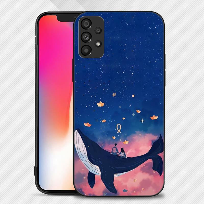 

Очаровательный чехол для телефона с рисунком кита для Samsung Galaxy S22 S23 Ultra S21 S20 FE Plus Note 20, мягкий чехол SamsungS9