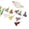Hand Wound Natural Gravel Crystal Agate Amethyst Yoga Earrings Earrings E14 Fresh And Sweet