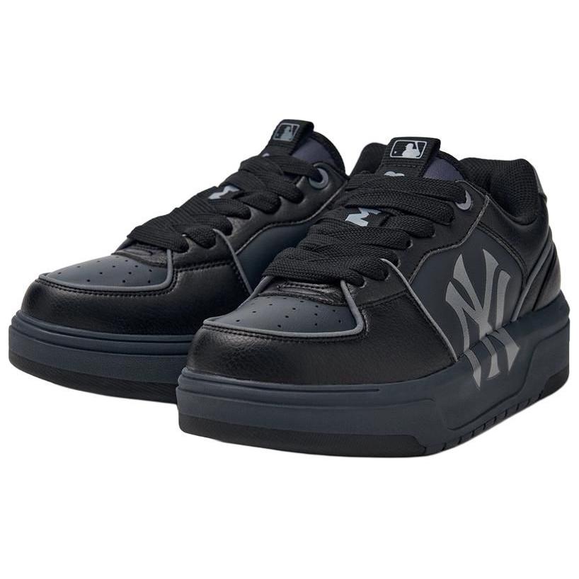 New MLB New York Yankees Low Top Skateboard Shoes Unisex Black 3ASXCLB3N-50BKL
