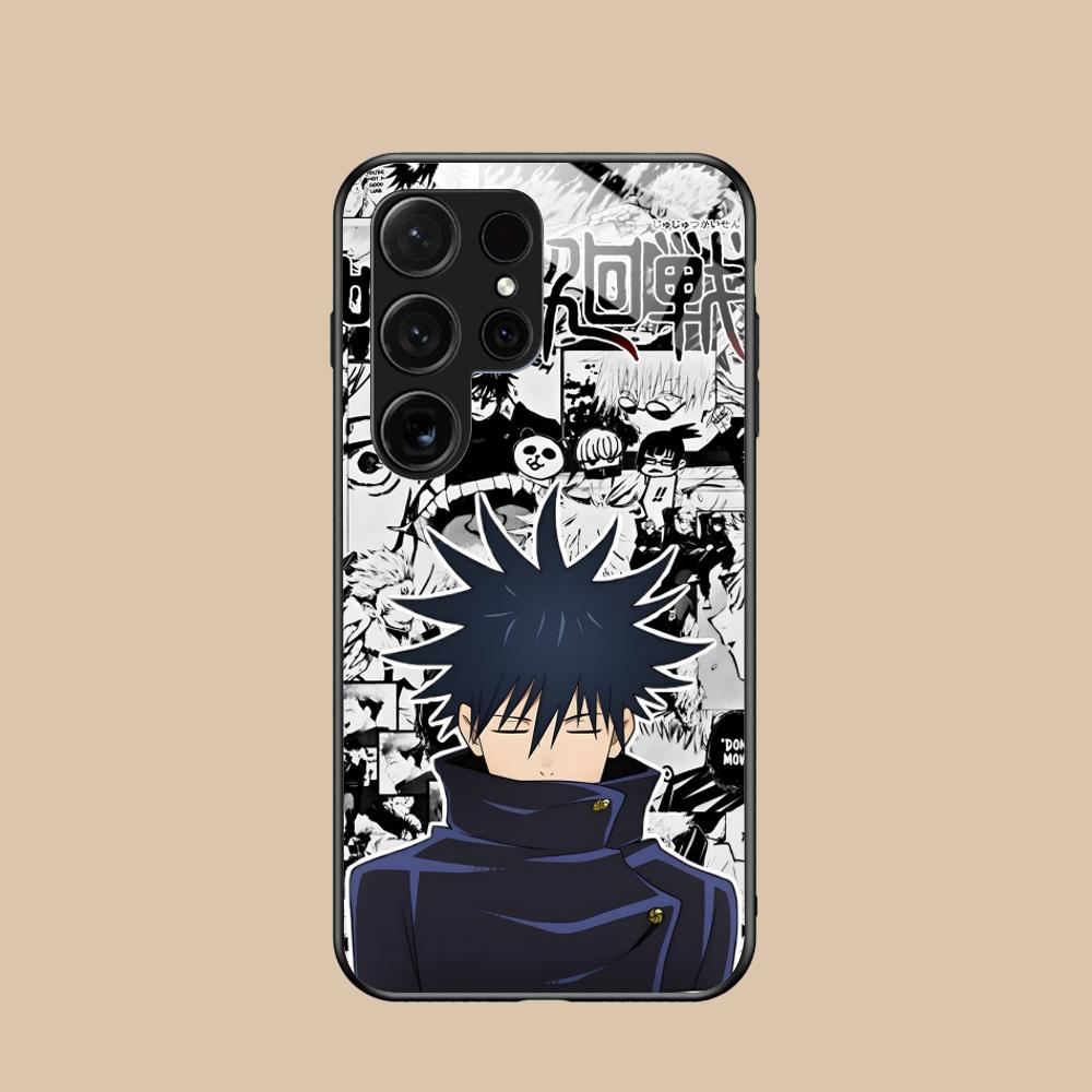 Jujutsu Kaisen Megumi Mobile Phone Case for Samsung Galaxy A56 55 54 53 52 51 36 35 34 23 16 15 5G Glass Colorful Cover Pretty