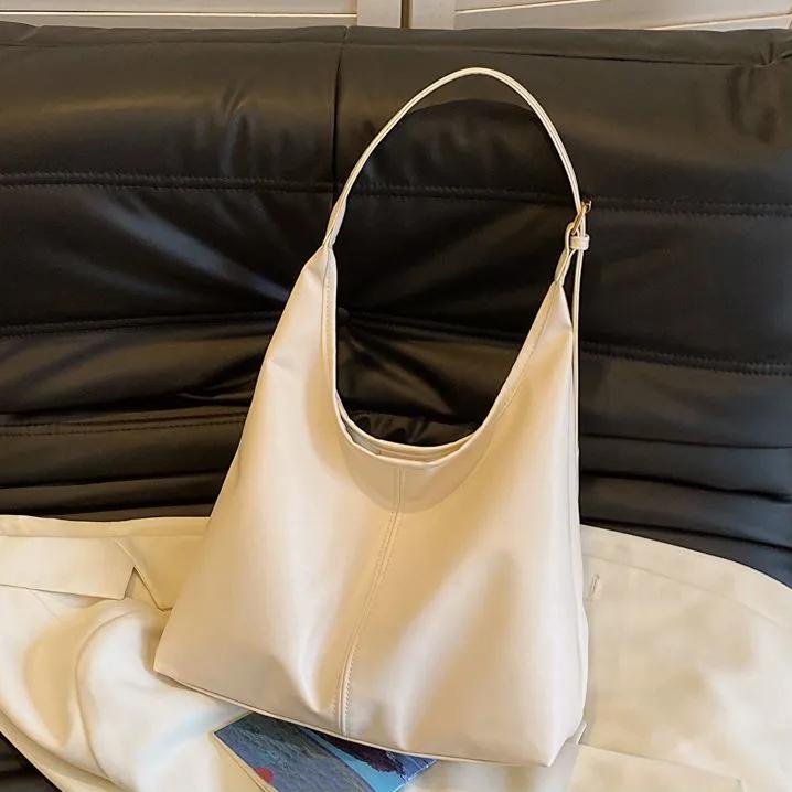 WTEMPO Four Seasons Umhängetasche mit großem Fassungsvermögen für den Arbeitsweg, einfarbige, einfache, lässige Tragetasche für Damen, Schultertasche, Unterarmtasche