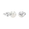 Swarovski Lucent Spherical Pavé Crystal Rhodium Plated Stud Earrings Women's Silver/White 5686483