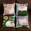 F-FfamilyS-ES Griffin Cushion Cover Soft Case Sofa Living Room G-GguyS-ES Home Peter Comfortable Office Decor Protective Pillow