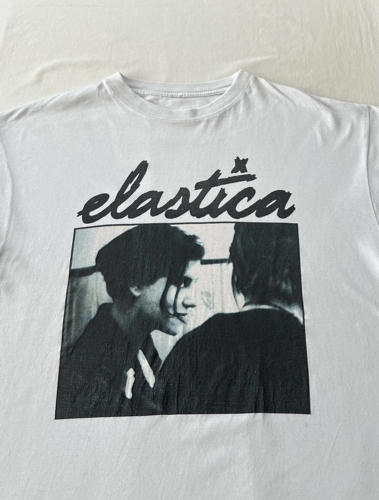 

Vintage 90s Elastica Rock Band White Tshirt S5XL PNA_175 Unisex T-Shirt M