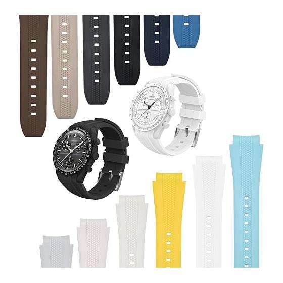 [Sine Metu] Ремешок для часов 20 мм Omega Swatch Ремень Omega X Swatch MoonSwatch Speedmaster Универсальный Силиконовый ремешок с Быстросъемным креплением для Мужчин и Женщин