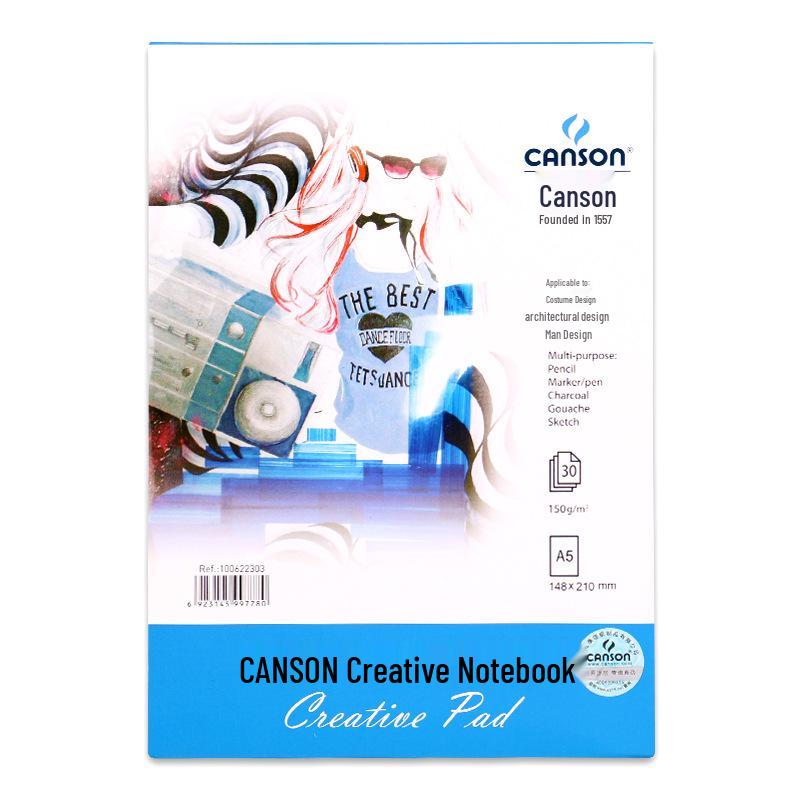 Книга для рисования манги Canson France: A5/A4/A3, 30 односторонних страниц, 150 г, на клеевом переплете