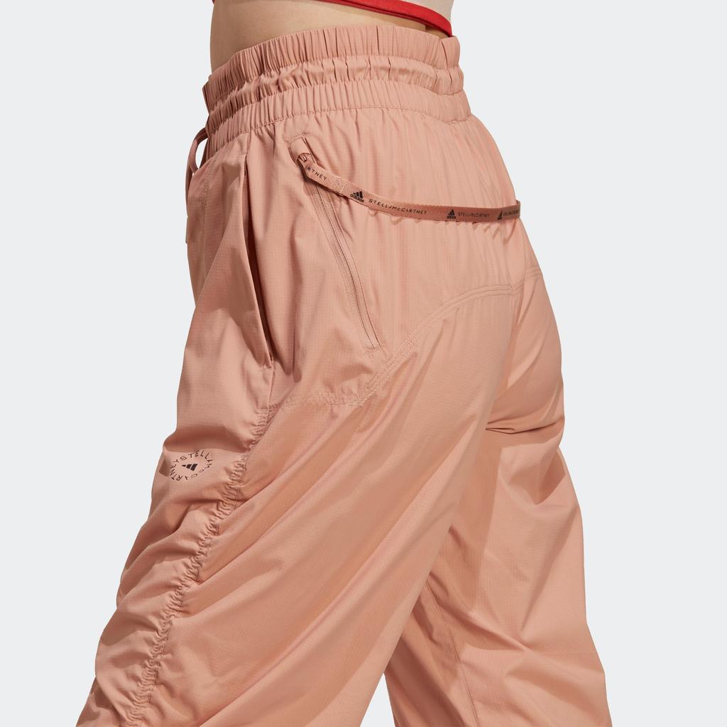 Adidas Truecasuals Woven Pants With High Waist And Drawstring Cuffs Women Bottoms Light-Apricot HY6274