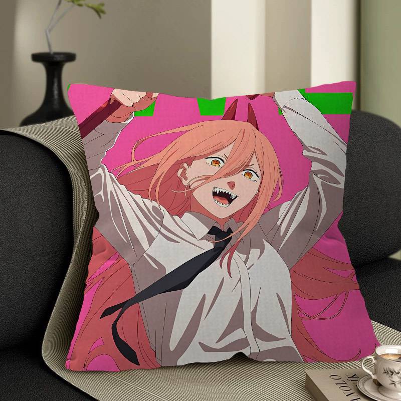 Power Comic Character Cushion Cover Pillowcase Upholstery Sofa Throw Pillow Home Decor Pillowcas