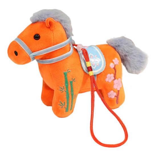 Cute Mini Horse Pendant Keychain Good Luck Horse Ornament Simulation Stuffed Animal Chinese Zodiac Horse Gift