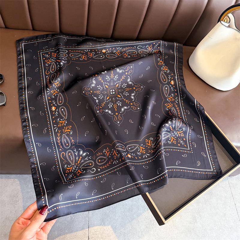 Elegant Printed Cashew Pattern Scarf For Women Office Summer Sun Protection 66*70cm