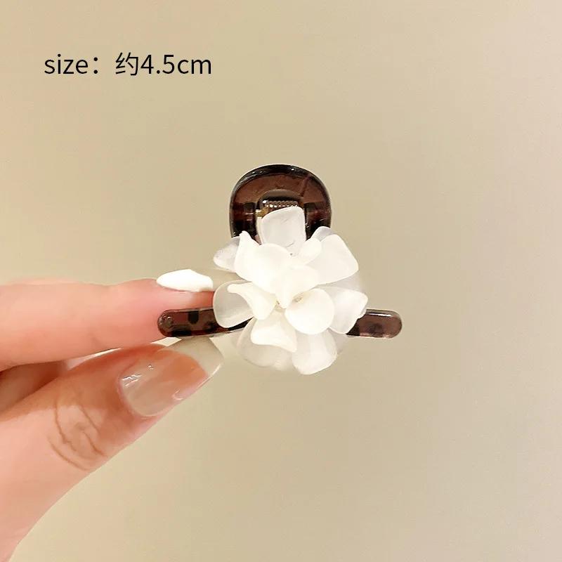 

Акриловые заколки-крабики для волос Камелия маленькие для женщин и девочек, ретро заколка, ободок для волос, аксессуары для волос, головной убор, украшение