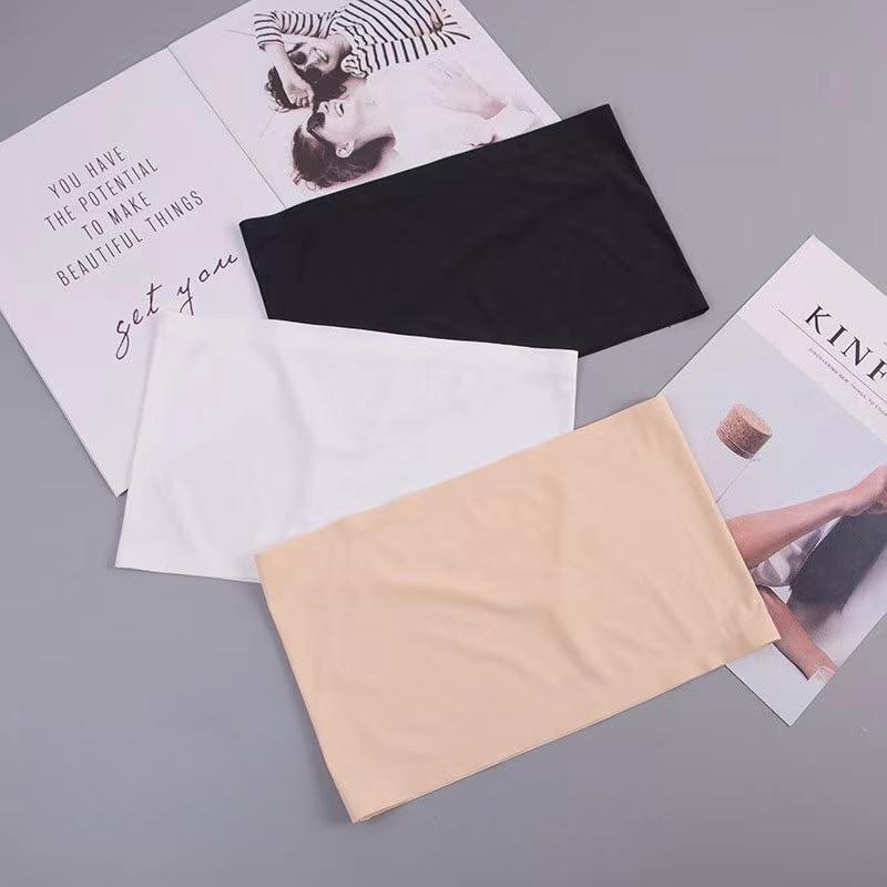 Letni damski top typu bandeau z modalu, solidny, oddychający, bez ramiączek, biustonosz typu bandeau, miękki, bezszwowy, damski, swobodny top typu crop top