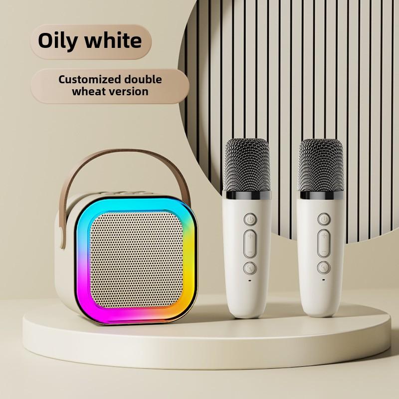 K12 Mini Wireless Bluetooth Portable Speaker with Integrated Microphone Home Karaoke System Family Outdoor Audio Device