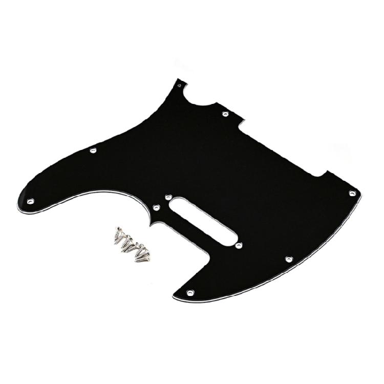 8 Hole Guitar Anti-Scratch Plate 3 Ply Solid Black Guitar Protective Pickguard