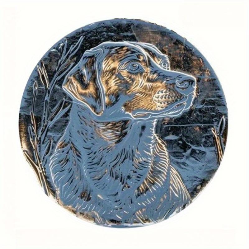 

2d Плоский 20*20см, Милая Собака, Тематическая Круглая Деревянная Табличка, Художественный Деревянный Настенный Декор, для Бара, Кафе, Клуба, Двора, Дома, Офисный Настенный Декор. 20*20cm