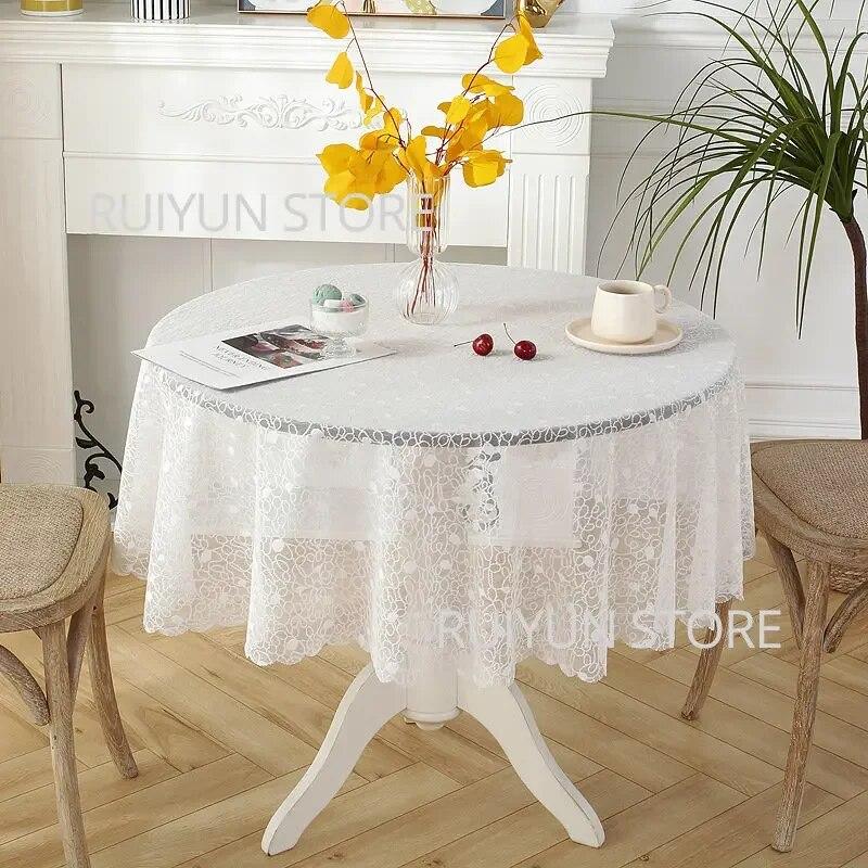 

Декоративная кружевная скатерть, круглая скатерть, вышитая крышка чайного журнального столика, скатерть для свадебной вечеринки, декор Diameter 120cm