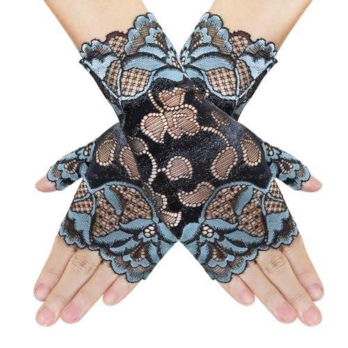 Mary B 48415 lace fingers gloves lace half finger gloves
