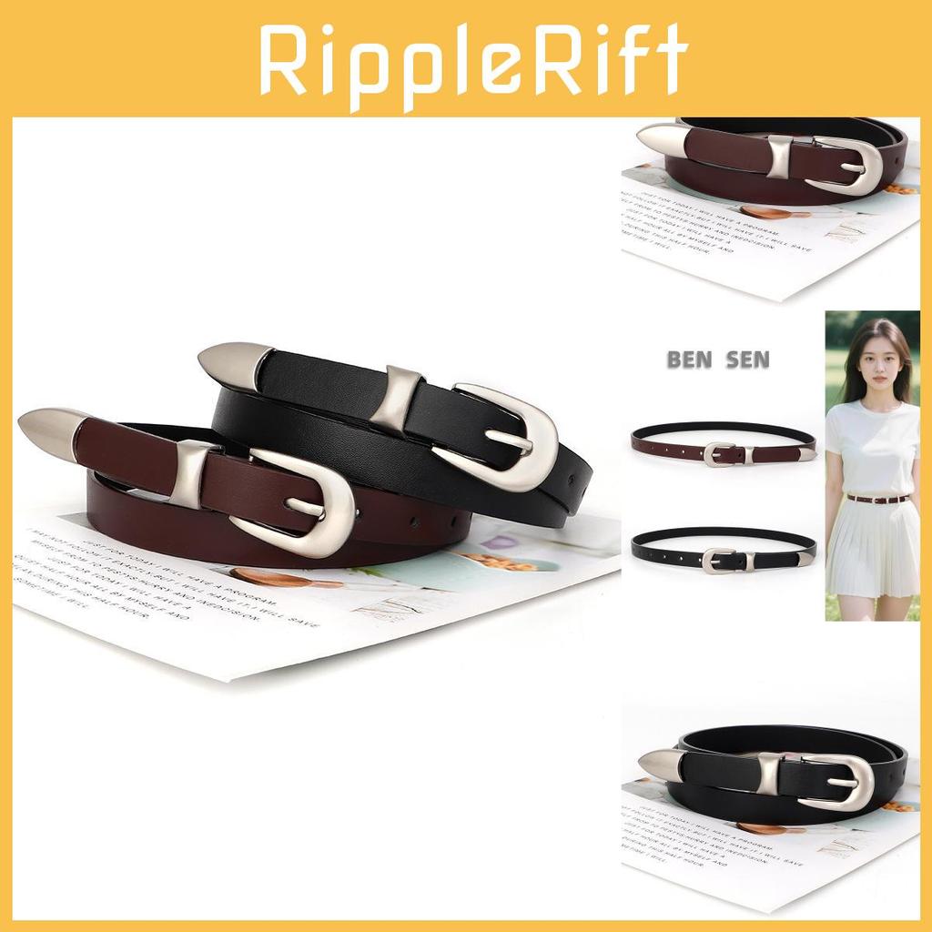Trendy Pu Leather Waist Belt For Women With Alloy Buckle And Casual Jeans Pairing