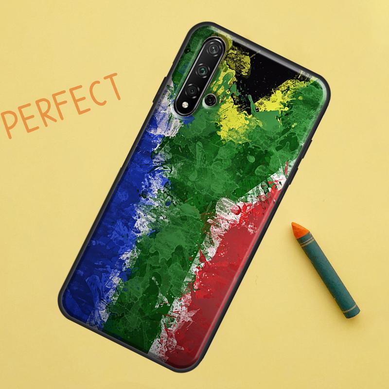 South African Flag For Huawei Nova 12s 11i 7i 8i 12i Y73 Y70 Y90 Y60 Y72 Y61 Y91 9 10 SE P40 Lite P30 Pro Case