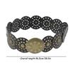 1pc Women's Western Denim Belt Metal Hollow Ladies Trend Wide Waistband Belt for Dresses Women Vintage Personalized Waist Seal