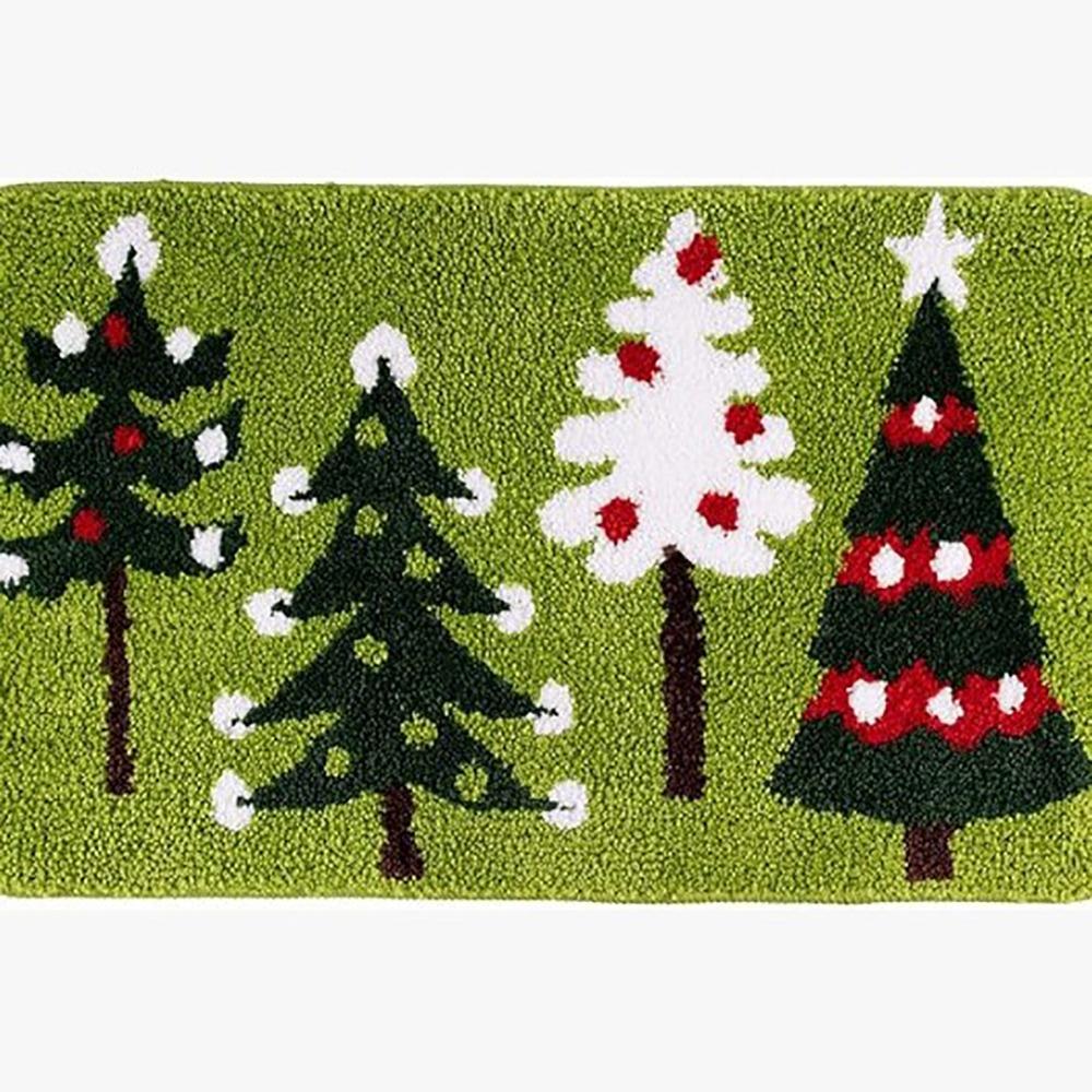 

Crystal Fleece Christmas Door Mat Santa Claus Blanket New Foot Mat Living Room Decor 40*60cm-Style 7