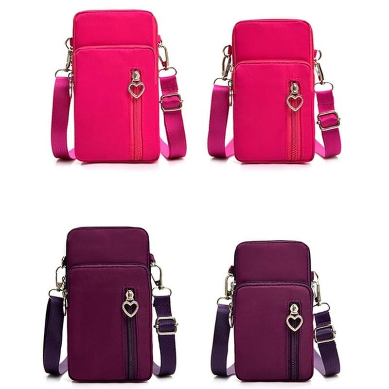 Women Nylon Shoulder Bag Wallet Phone Bag Mini Crossbody Messenger Bag Travel Passport Purse