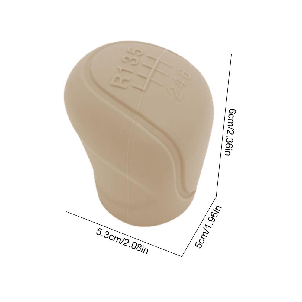 6-speed Car Silicone Gear Shift Knob Cover Gear Shift Non-Slip Grip Handle Protective Covers Manual Car Interior Accessories