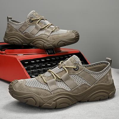 New Trend Mens Mesh Running Shoes Breathable Athletic Sneakers Non-Slip Rubber Sole Wading Aqua Shoes Comfortable Walking Shoes