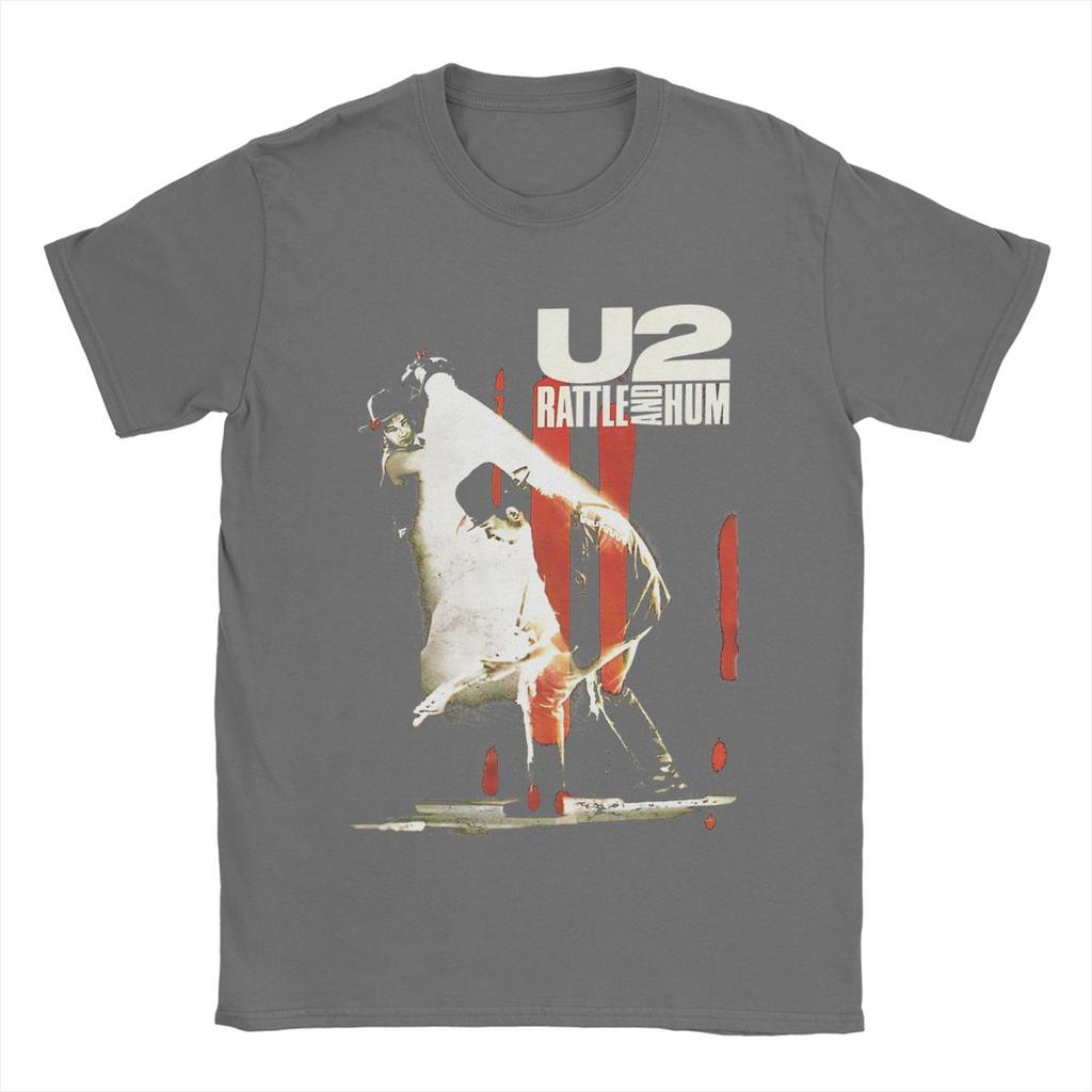 U2 Band T-Shirts Herren Baumwolle Freizeit T-Shirt Rundhals T-Shirt Kurzarm Kleidung 4XL 5XL 6XL
