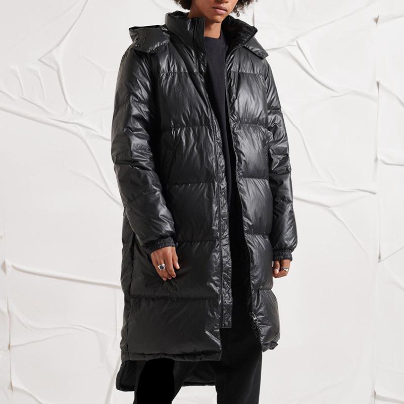 Herren Winterjacke Winddicht Warm Lang Freizeit Outdoor Kapuzenmantel Mit Taschen Leichter Reißverschluss Verdicken Hoodies Gepolsterte Jacke Oberbekleidung für Männer