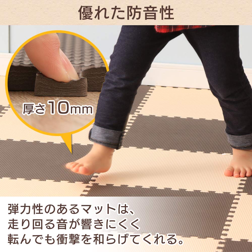 IRIS OHYAMA (IRIS) Joint Mat, BrownBeige, 32 x 32cm, JTM-32(CLR), Pack of 8