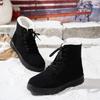 Women's Winter Mid-Calf Snow Boots - Lace-Up, Faux Fur Lined, Waterproof & Anti-Slip, Outdoor Warm Ankle Boots