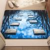 3D Visual Effect Phantom Pattern High Definition Printed Non-Slip Door Mat Absorbent Washable Rug for Bathroom Living Room Yoga