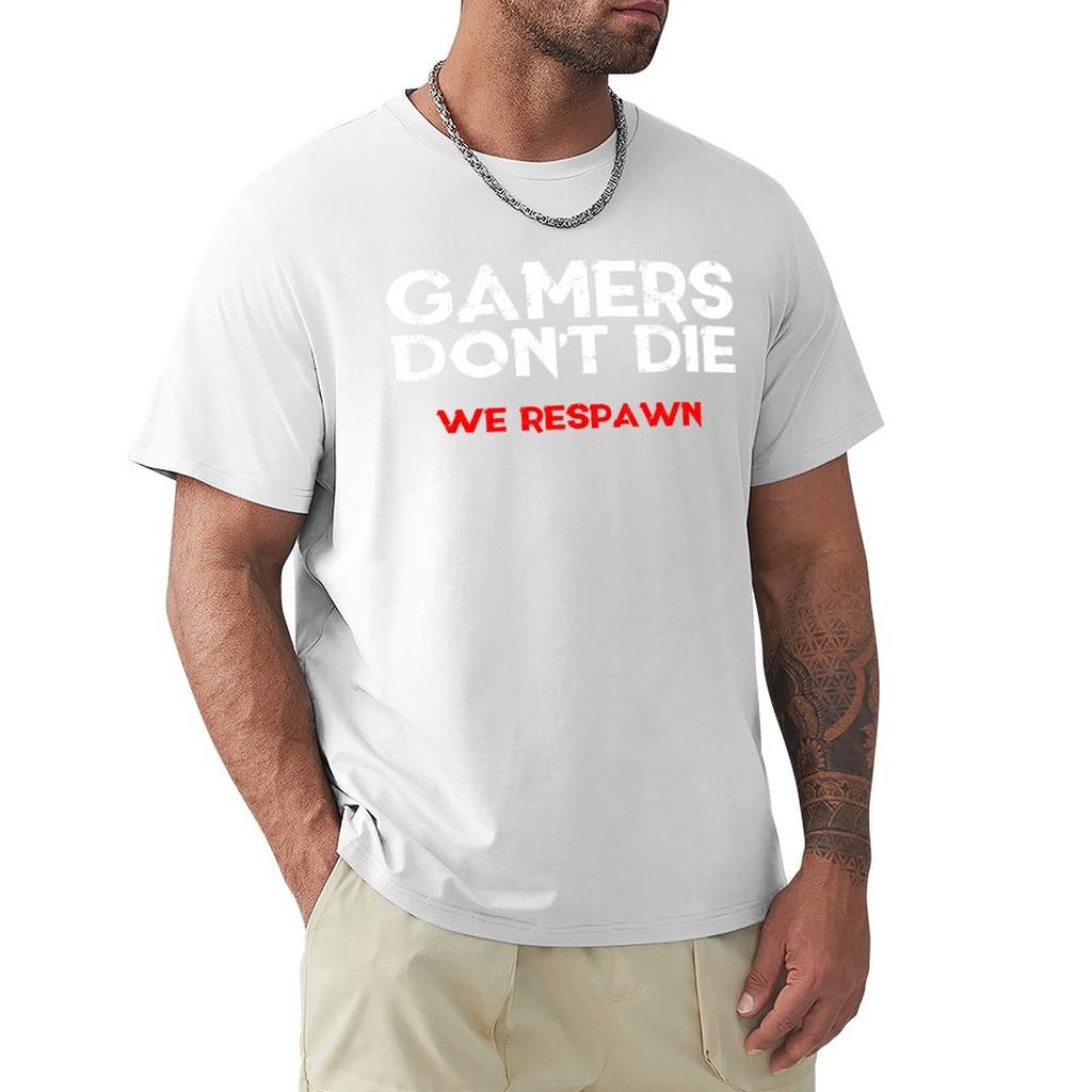 Gamers Dont Die Essential TShirt Minimalist Casual Short Sleeve Top
