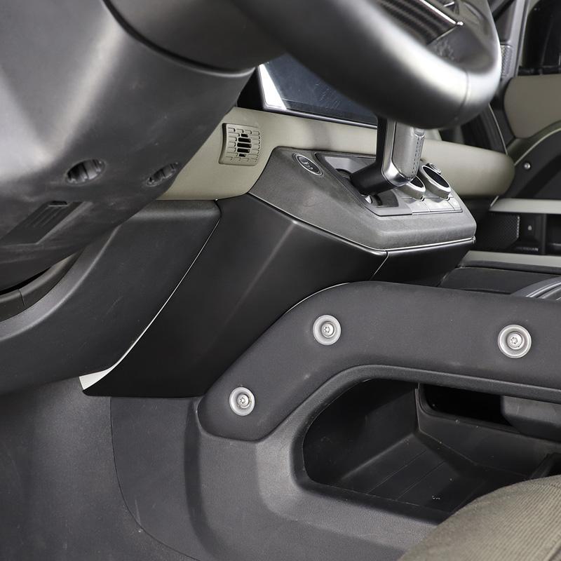 For 2020-2023 Land Rover Defender 90 110 ABS Matte Black car center console knee side panel trim cover sticker car accessories