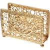 Porte-serviettes rétro en métal vertical pour bureau, porte-mouchoirs de table design carré ajouré, présentoir de rangement de papier pour restaurants, dîners, bureaux