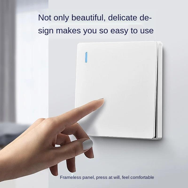 White UK Plug 13A with USB Panel UK Socket Panel, International Universal USB Mobile Phone Charging Socket, with LED Light