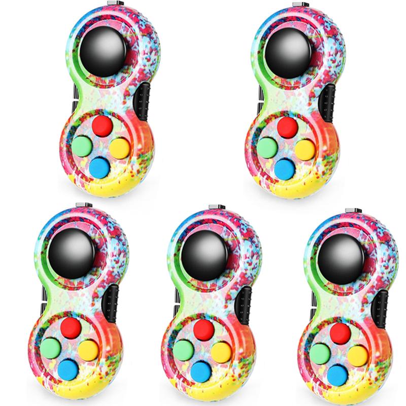 5PCS Fidget Toys Controller Pad Cube Anxiety and Stress Relief For Adults Kids Sensory Toys Juguete De Descompresión Antiestrés