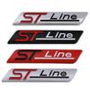 3d Chrome Black Logo ST Line Emblem Car Fender Badge Adhesive Decal ST Line Sticker Accessories