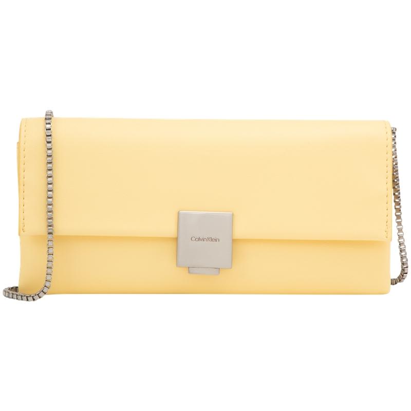 

Calvin Klein Fashionable Minimalist Commuter Square Metal Buckle Flap Chain Phone Crossbody Bag Women Shoulder Bag Light-Yellow 4F1006G-ZBD ZBD-Light Dense Yellow