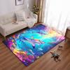 Colorful Underwater Shark Scene Carpet with Coral Reef Design Suitable for Use As an Anti-slip for Living Room Bedroom Sofas