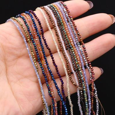 5 Stränge Natürliche Stein Perle Kristall Überzogene Farbe Facettierte Kleine Perlen Für Schmuck Machen DIY Halskette Armband Ohrringe Zubehör