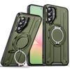 360° Degree Rotate Armor Magnetic Stand Case For Samsung Galaxy A16 A36 A56 A06 A07 A15 A14 4G 5G Magsafe Wireless Charge Cover
