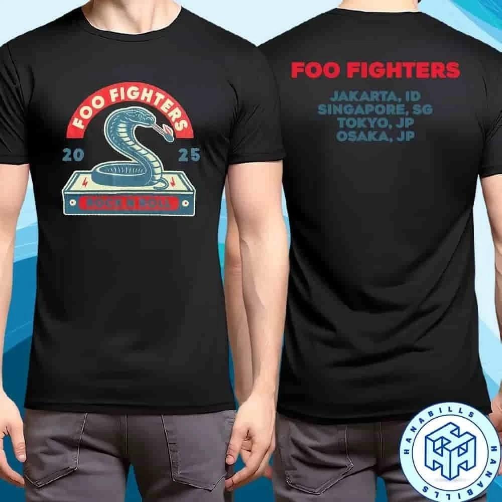 

Foo Fighters Rock N Roll Japan Tour 2025 Exclusive Matchbox Cobra T-Shirt 3XL