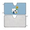 Snoopy Car Sunshade, Insulating, Suction Cup Sunshade, UV Protection, Perfect for Car Camping, Cute and Stylish, 130x70cm (Sunflower B)