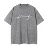 New Heavy Men's Washed Vintage Oversized T-Shirts Street Punk T Shirt women Harajuku Casual Cotton Short Sleeve Tee top