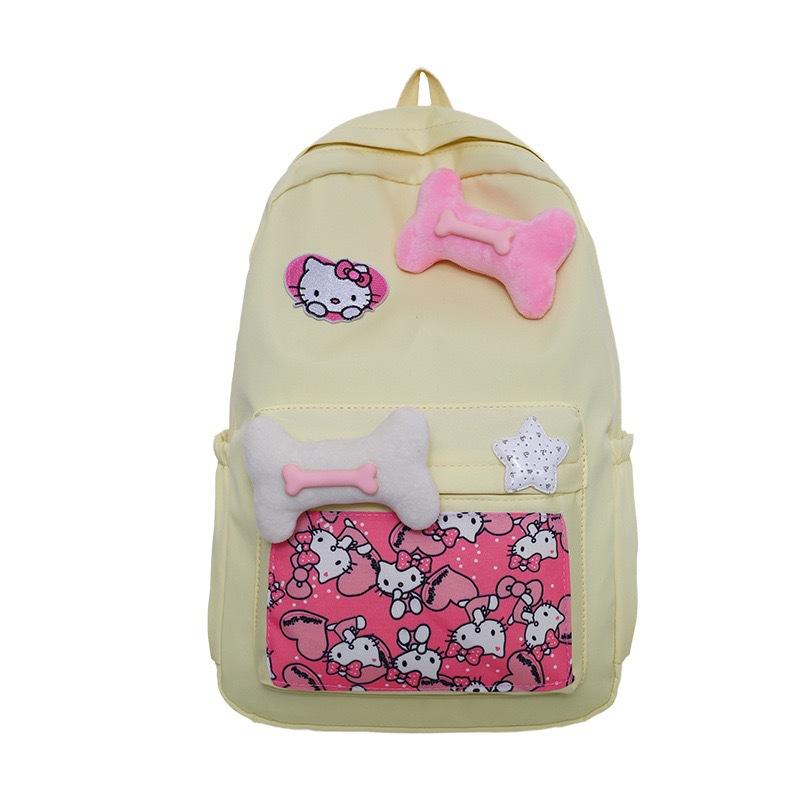 Schoolbag new KT cat babes backpack niche cute student campus sense bone cartoon schoolbag large capacity lightweight backpack